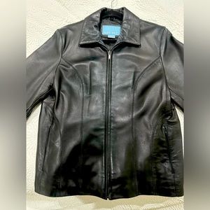 Nine West Black Leather Jacket - Large
